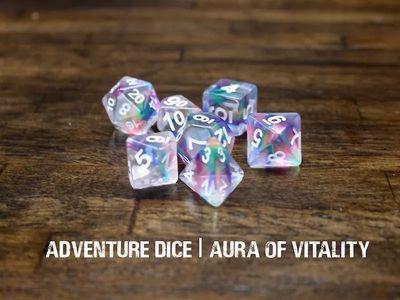 7-Piece RPG Dice Set: Aura of Vitality