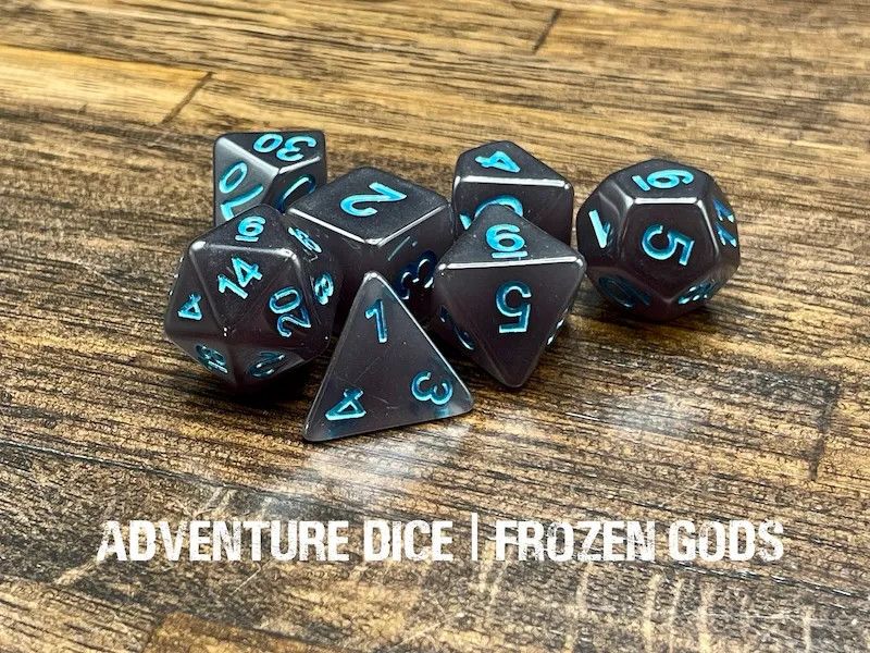 7-Piece RPG Dice Set: Frozen Gods