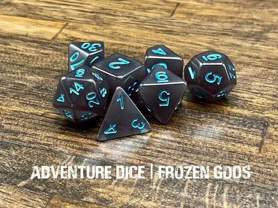 7-Piece RPG Dice Set: Frozen Gods