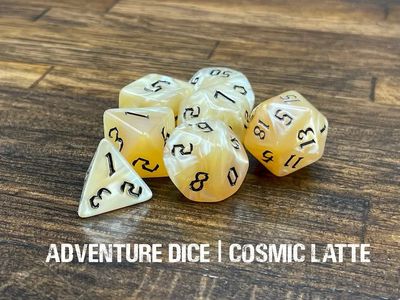 7-Piece RPG Dice Set: Cosmic Latte