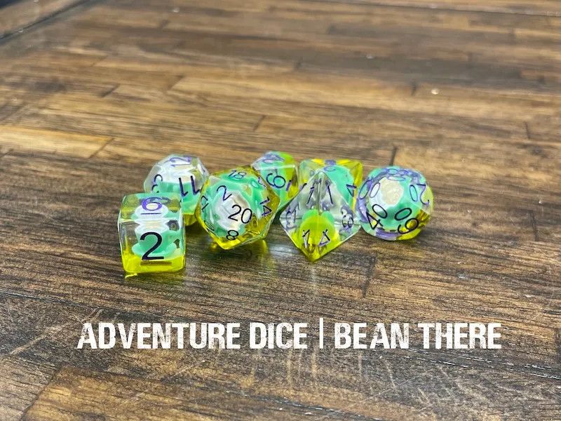7-Piece RPG Dice Set: Bean There
