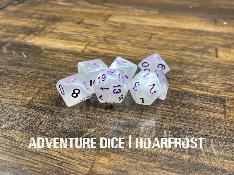 7-Piece RPG Dice Set: Hoarfrost