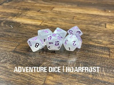 7-Piece RPG Dice Set: Hoarfrost