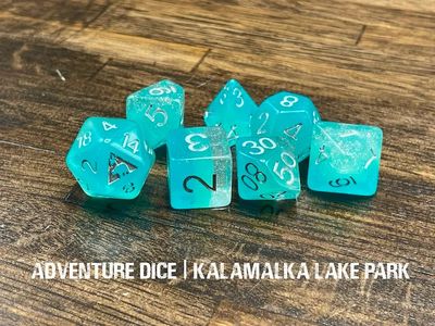 7-Piece RPG Dice Set: Kalamalka Lake Park