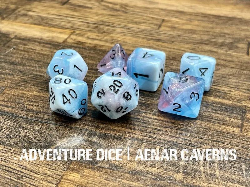 7-Piece RPG Dice Set: Aenar Caverns