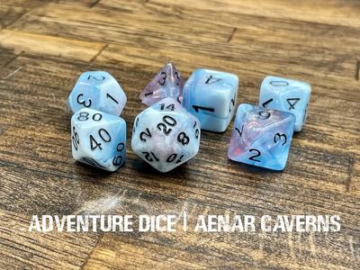 7-Piece RPG Dice Set: Aenar Caverns