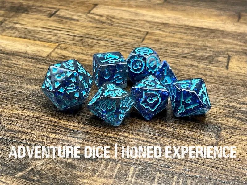 7-Piece RPG Dice Set: Honed Experience