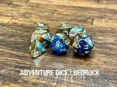 7-Piece RPG Dice Set: Bedrock