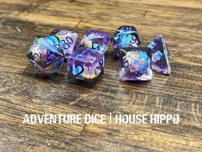 7-Piece RPG Dice Set: House Hippo