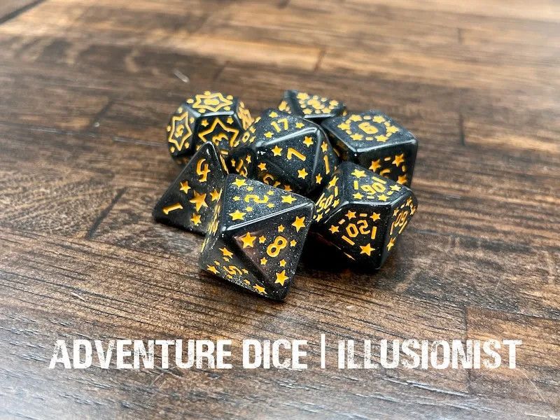 7-Piece RPG Dice Set: Illusionist