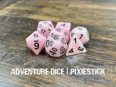 7-Piece RPG Dice Set: Pixiestick