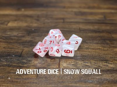 7-Piece RPG Dice Set: Snow Squall