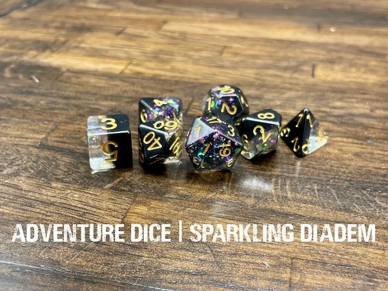7-Piece RPG Dice Set: Sparkling Diadem