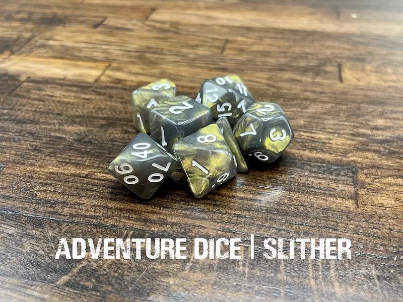7-Piece RPG Dice Set: Slither