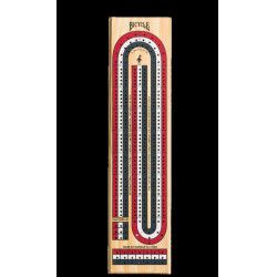 Cribbage Board - Colour Wood 3 Track - Bicycle