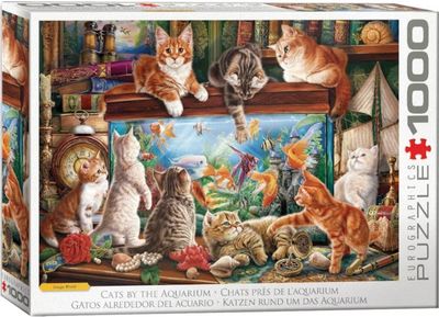 1000 pcs - Cats by the Aquarium