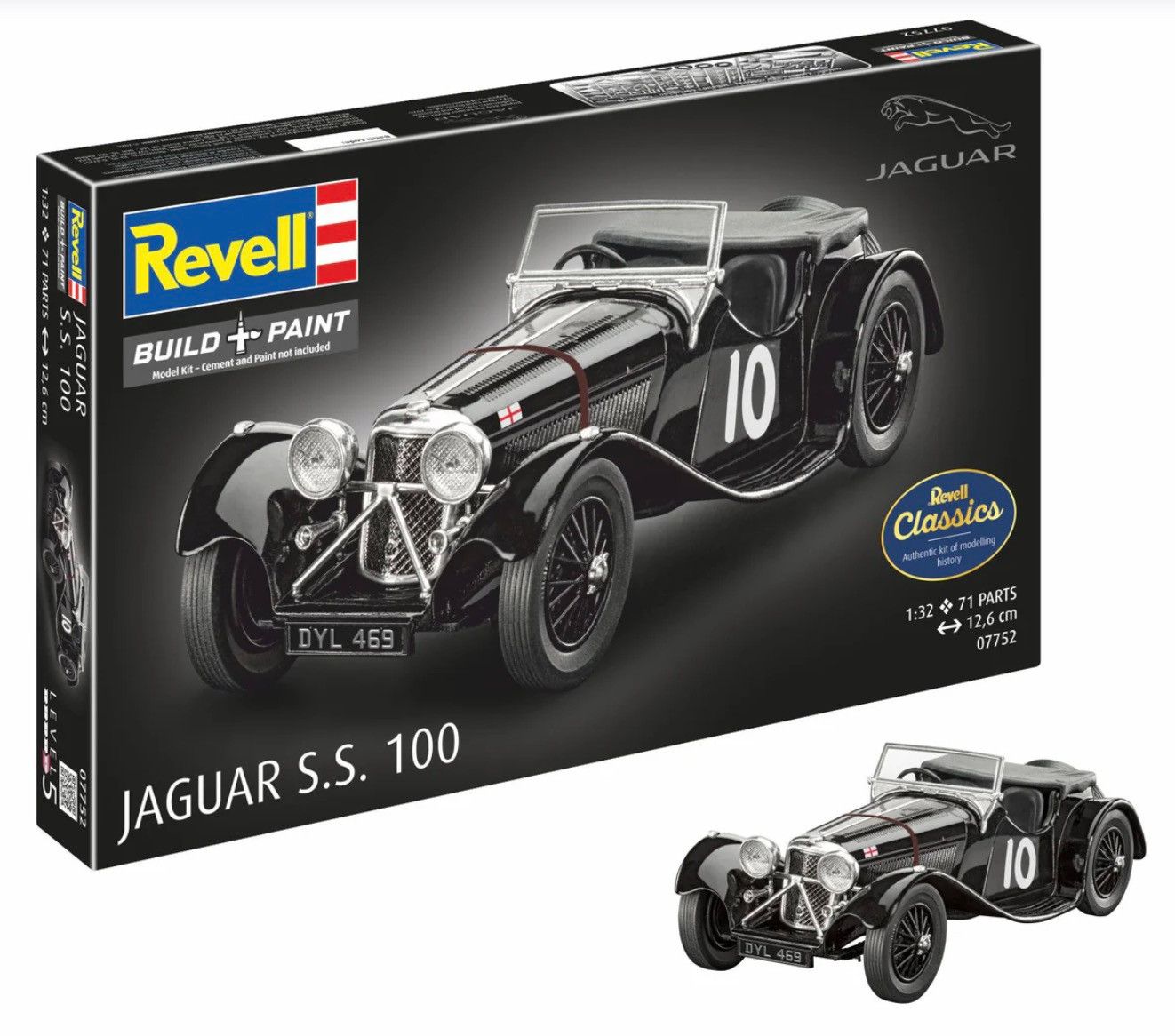 Jaguar SS 100 Model Kit (1:32 Scale)