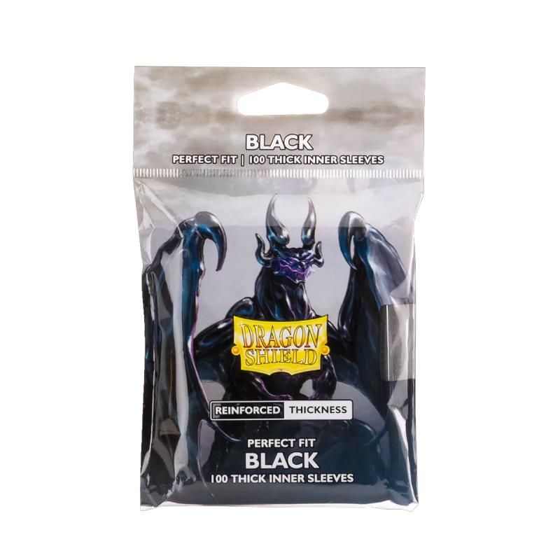 Sleeves - 63x88mm - Dragon Shield - 100/pk - Perfect Fit - Black