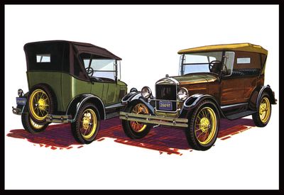 1927 Ford T Touring Model Kit (1:25 Scale)