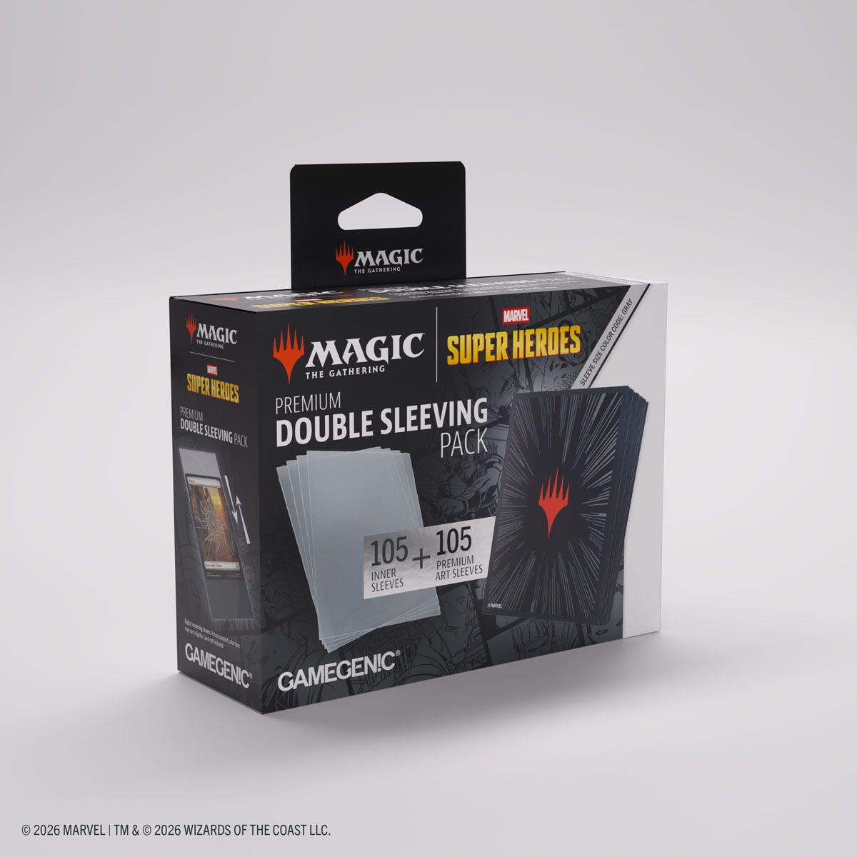 Sleeves - 66x91mm/64x89mm - GameGenic Double Sleeving - 2x105/pk - MTG Marvel Super Heroes -