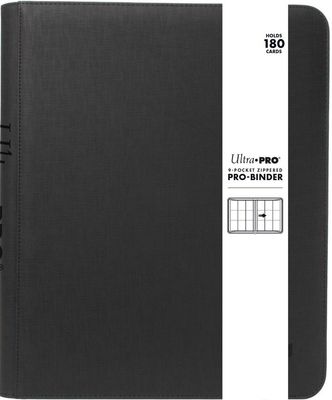 9-Pocket Pro Binder - Zippered - Black