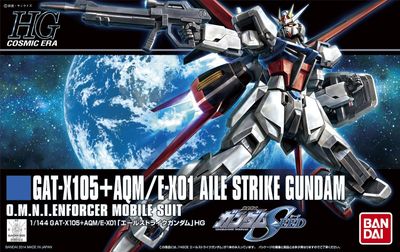 GAT-X105 + AQM/E-X01 Aile Strike Gundam "Gundam SEED" Model Kit (1:144 Scale)