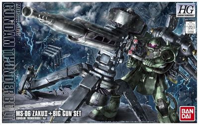 MS-06 Zaku II + Big Gun Set (Gundam Thunderbolt Ver.) "Mobile Suit Gundam Thunderbolt" Model Kit (1:144 Scale)