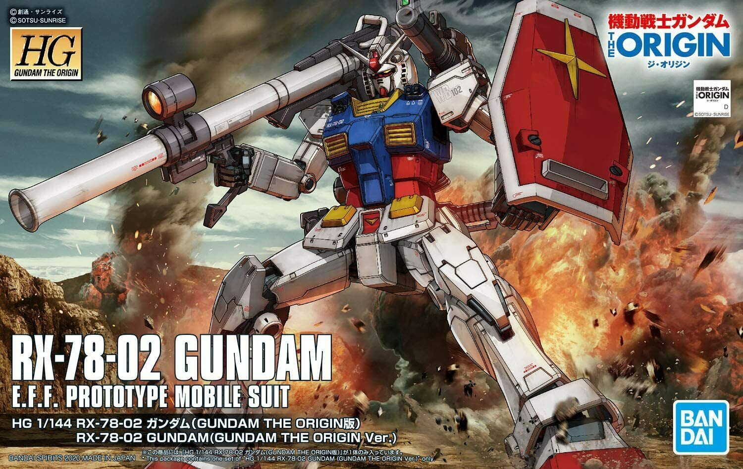 RX-78-02 Gundam "Gundam The Origin" Model Kit (1:144 Scale)