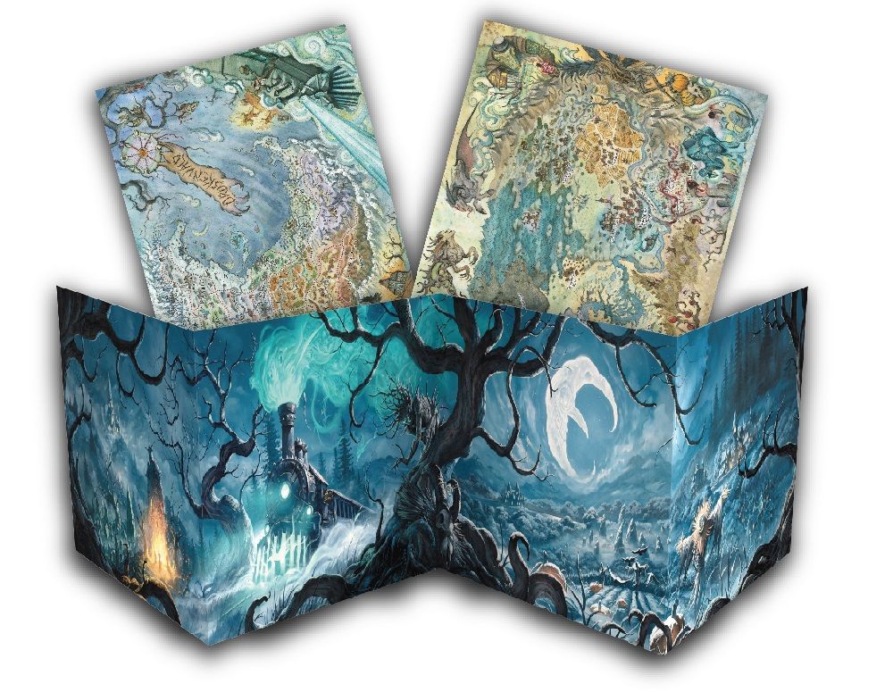 The Crooked Moon RPG: Wickermoon GM Screen &amp; Maps