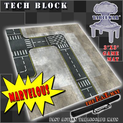 Playmat - F.A.T. Mats (Fatmats): 3' x 3' Tech Block (Version 2)