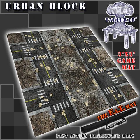 Playmat - F.A.T. Mats (Fatmats): 3' x 3' Urban Block