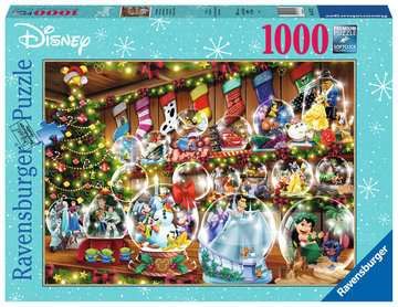 1000 pcs - Disney Christmas: Snow Globes