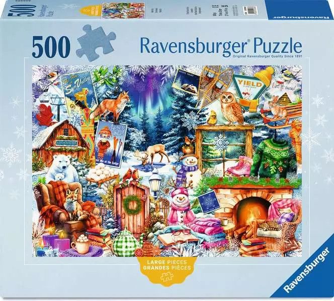 500 pcs - Winter Mountain Village (Large Piece Format)
