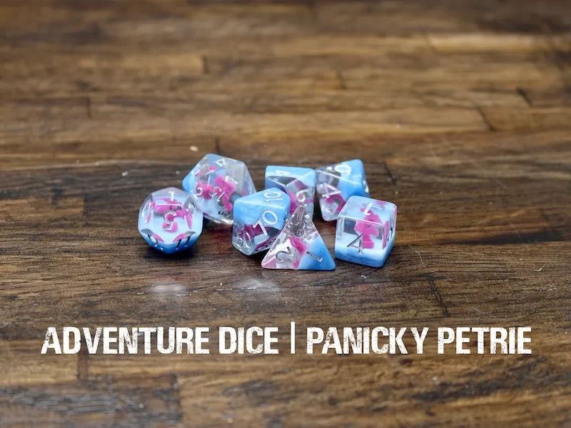 7-Piece RPG Dice Set: Panicky Petrie