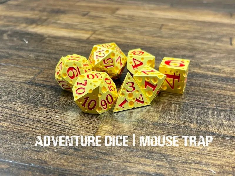 7-Piece RPG Premium Metal Dice Set: Mouse Trap