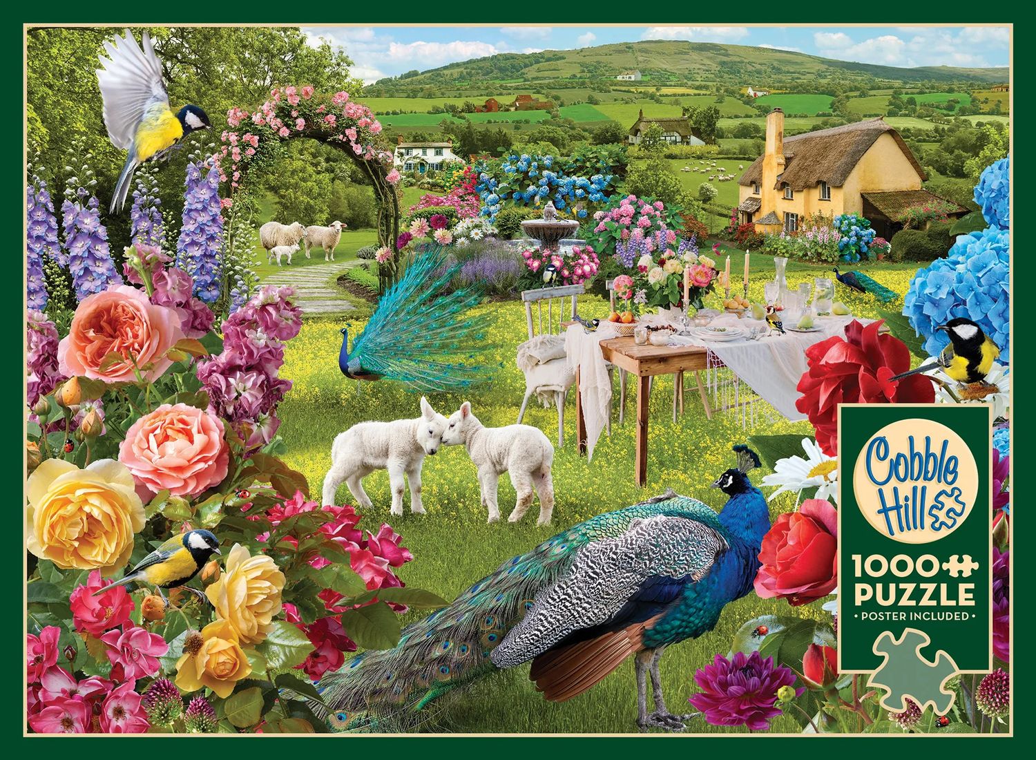 1000 pcs - Little Lambs Rose Garden