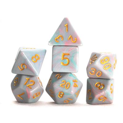 7-Piece RPG Dice Set: Unicorn - Teal
