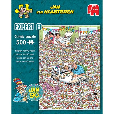 500 pcs - Jan van Haasteren: EXPERT 8, Hooray, Jan 90 Years!