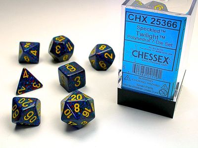 7-Piece RPG Dice Set: Speckled - Twilight