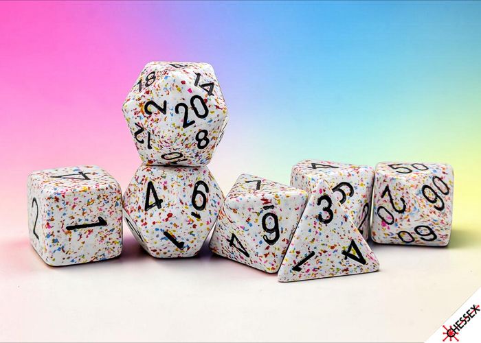 7-Piece RPG Dice Set: Speckled (2026) -, Color: Birthday &amp; Black