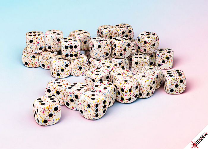 36d6 Dice Block (12mm): Speckled (2026) -, Color: Birthday &amp; Black