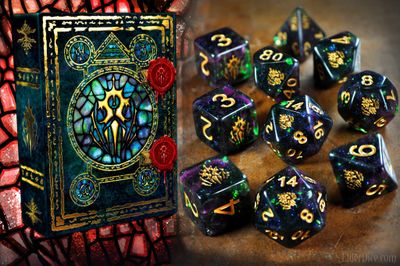 10-Piece RPG Dice Set: Elder Dice - Crest of Dagon