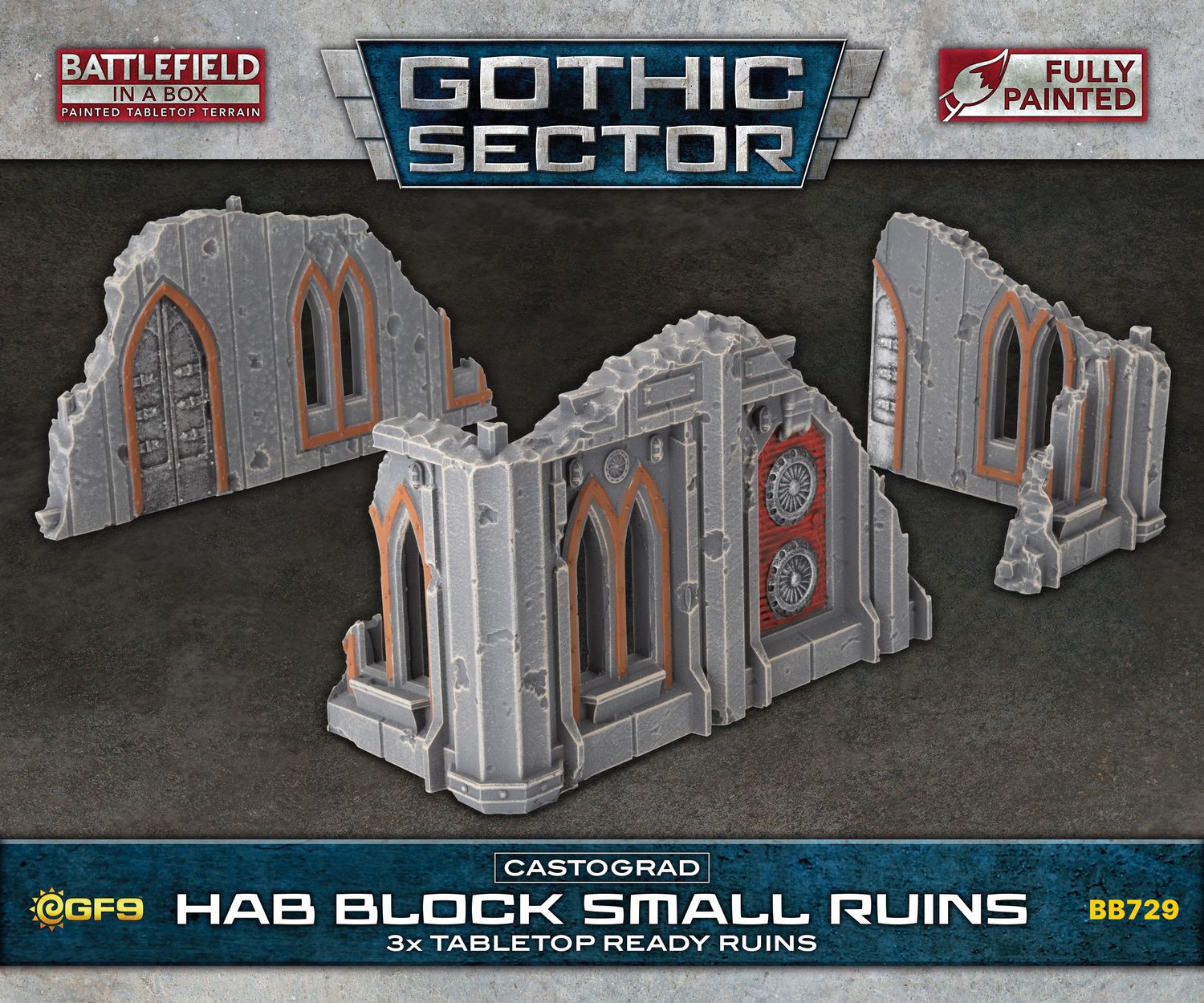 Battlefield in a Box: Gothic Sector: Castograd Hab Black Small Ruins