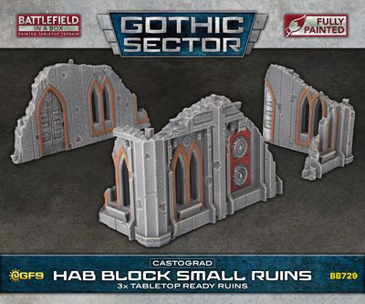 Battlefield in a Box: Gothic Sector: Castograd Hab Black Small Ruins