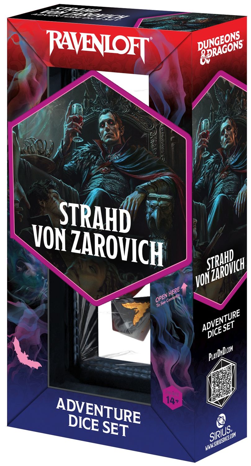 7-Piece Premium RPG Dice Set - Dungeons &amp; Dragons - Strahd Von Zarovich