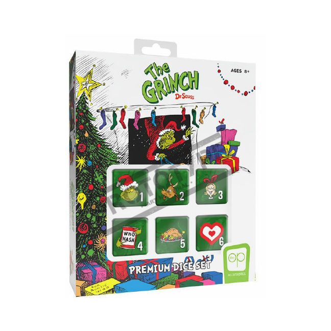 6pc D6 Premium Dice Set: The Grinch