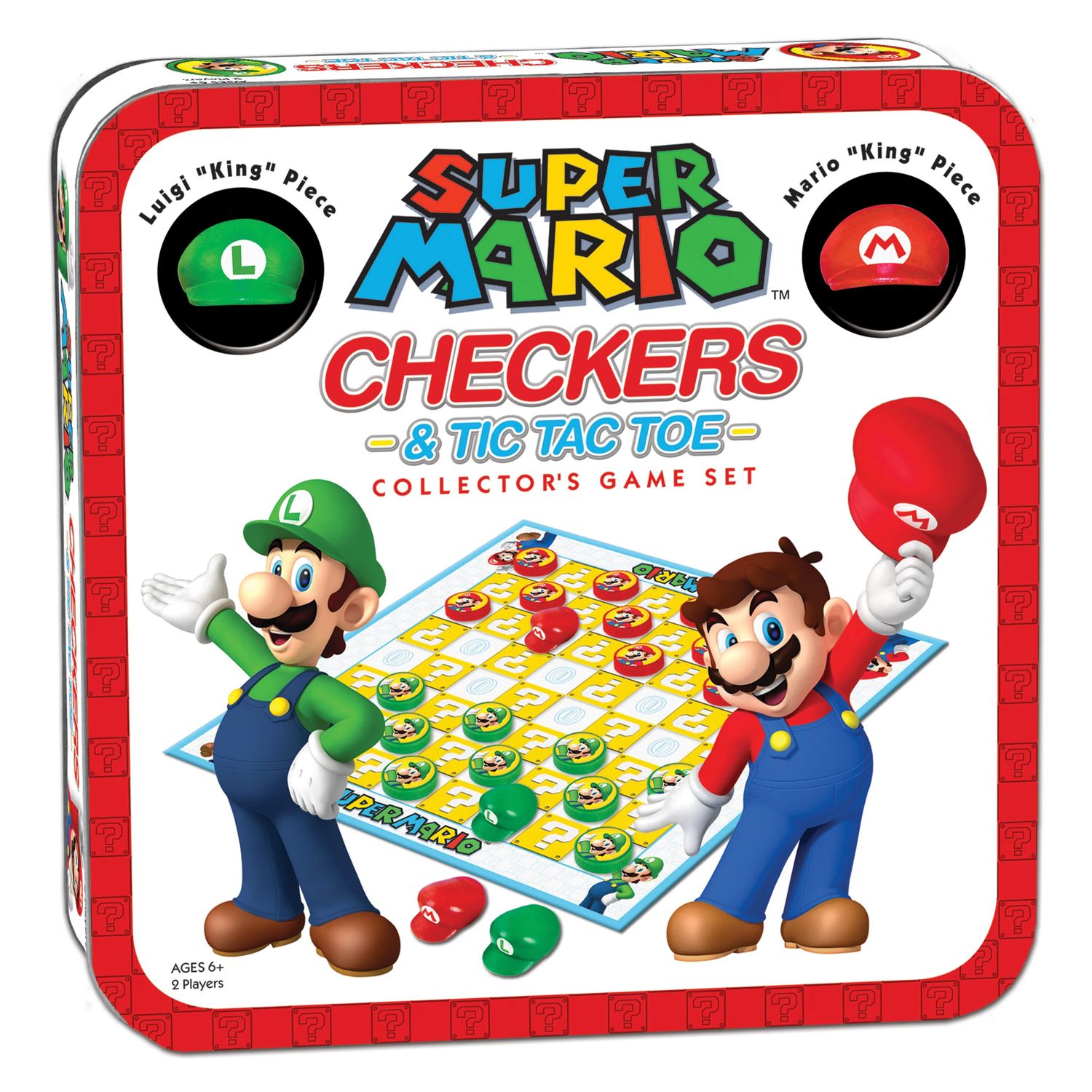 Super Mario - Checkers &amp; Tic Tac Toe Collector's Game Set