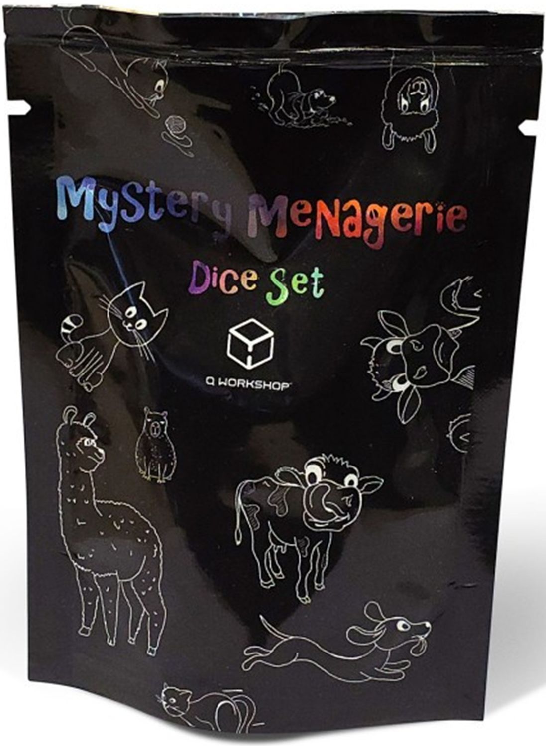 Mystery Menagerie Dice Pack - 7-Piece RPG Set (Animals)