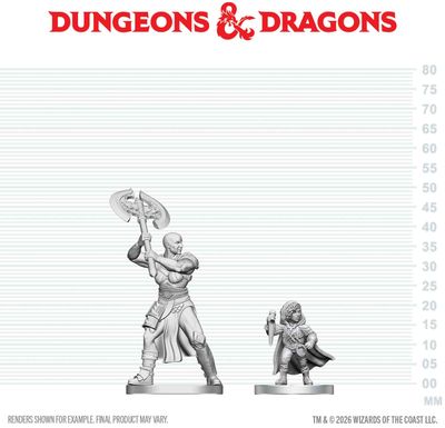 Wizkids Primed Miniatures - Hero - Goliath Barbarian &amp; Halfling Rogue