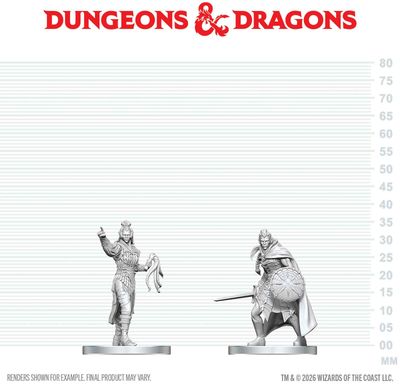 Wizkids Primed Miniatures - Monster - Drow Elite Warrior &amp; Drow Priestess of Lolth